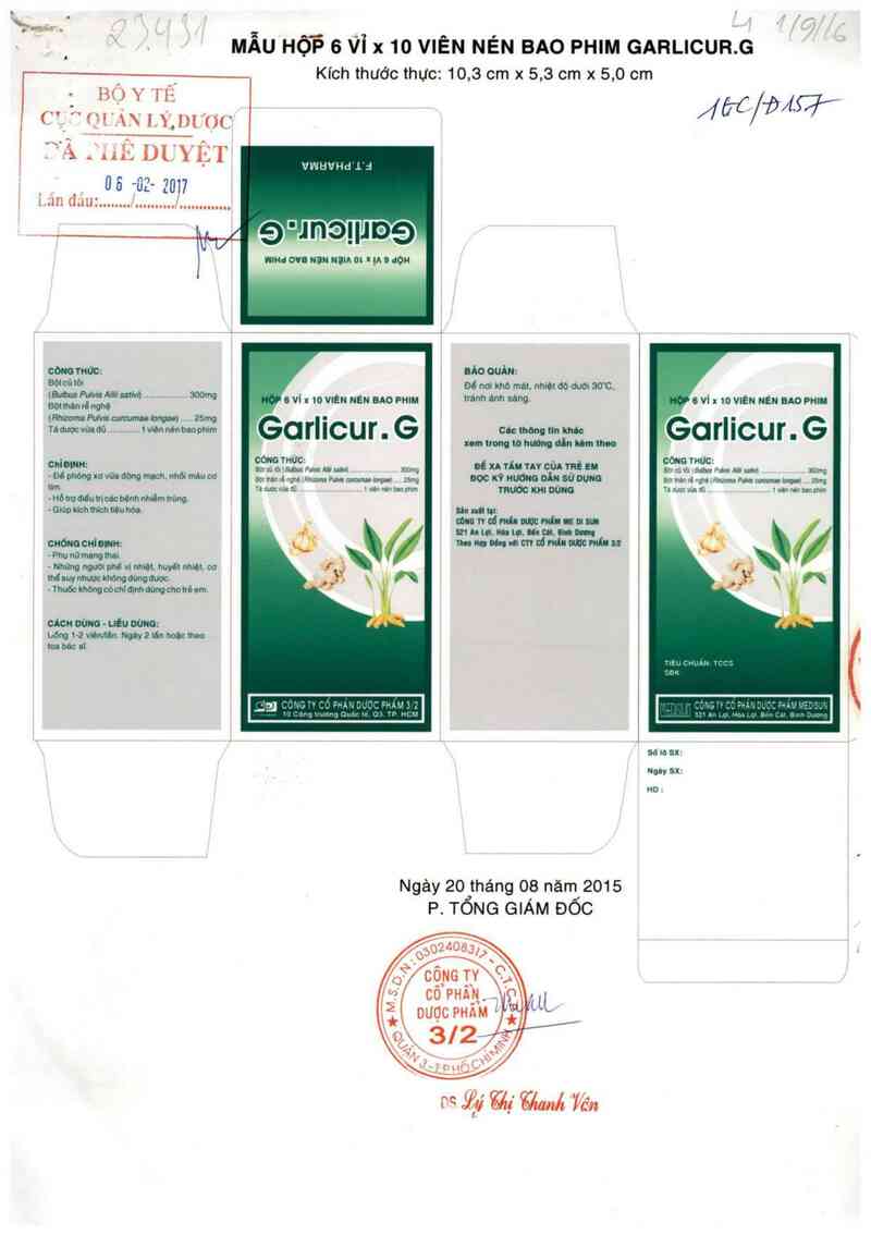 thông tin, cách dùng, giá thuốc Garlicur - G - ảnh 0