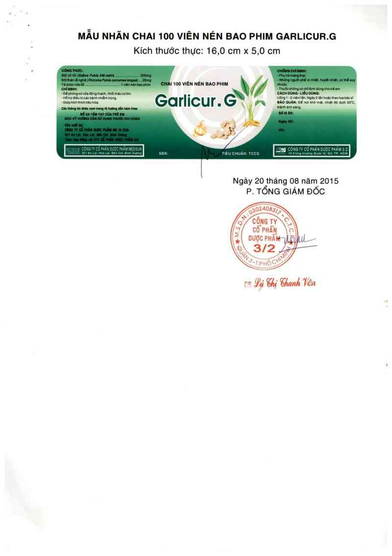 thông tin, cách dùng, giá thuốc Garlicur - G - ảnh 3