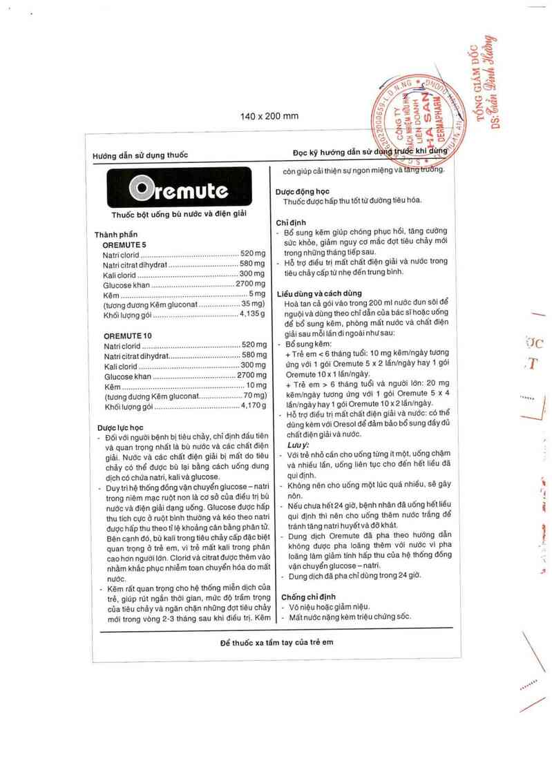 thông tin, cách dùng, giá thuốc Oremute 5 - ảnh 5