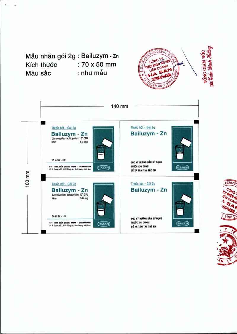 thông tin, cách dùng, giá thuốc Bailuzym-Zn - ảnh 1