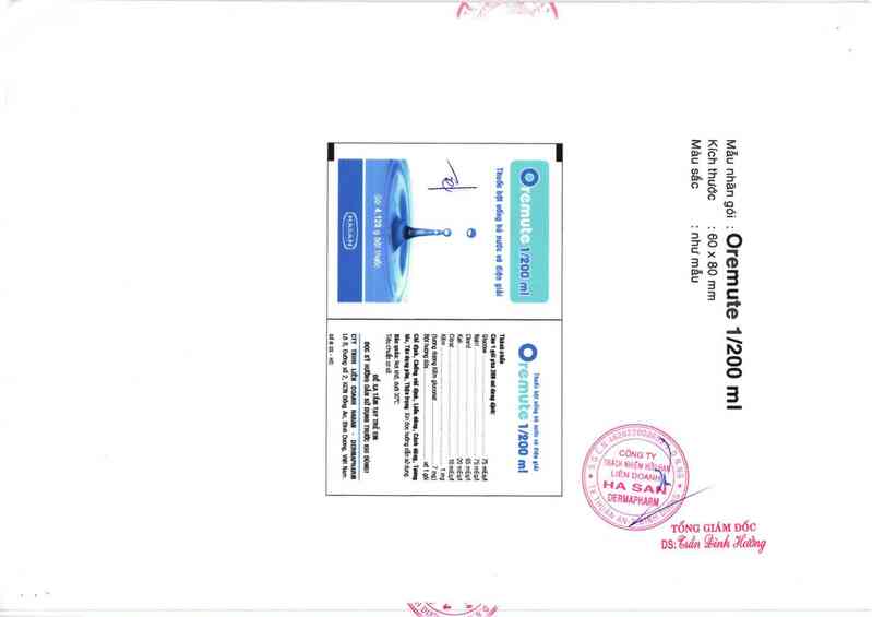 thông tin, cách dùng, giá thuốc Oremute 1/200 ml - ảnh 4