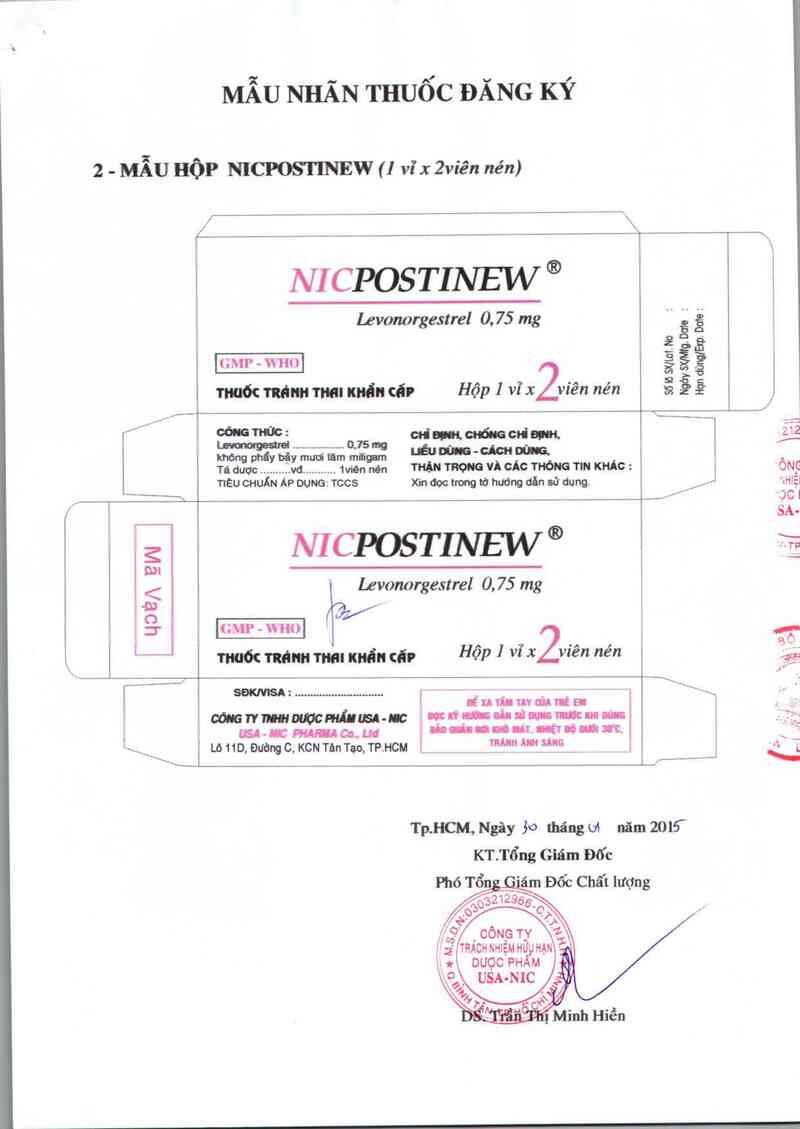 thông tin, cách dùng, giá thuốc Nicpostinew - ảnh 1