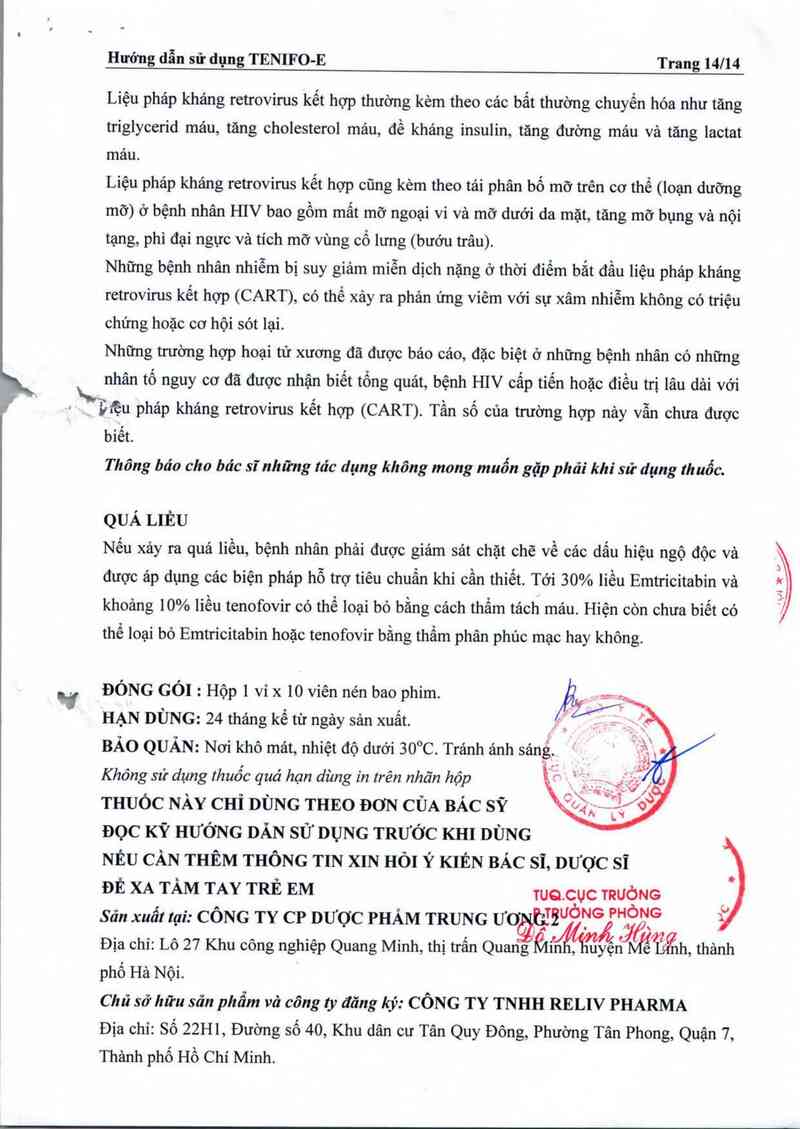 thông tin, cách dùng, giá thuốc Tenifo-E - ảnh 15