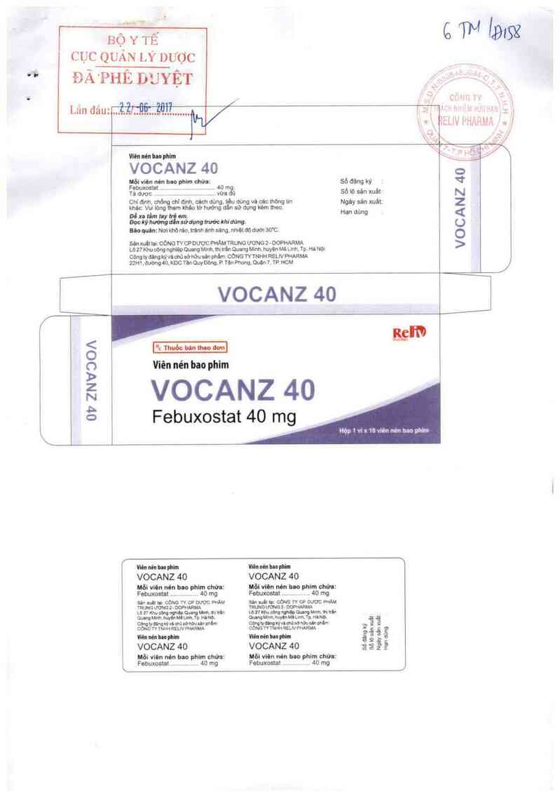 thông tin, cách dùng, giá thuốc Vocanz 40 - ảnh 0