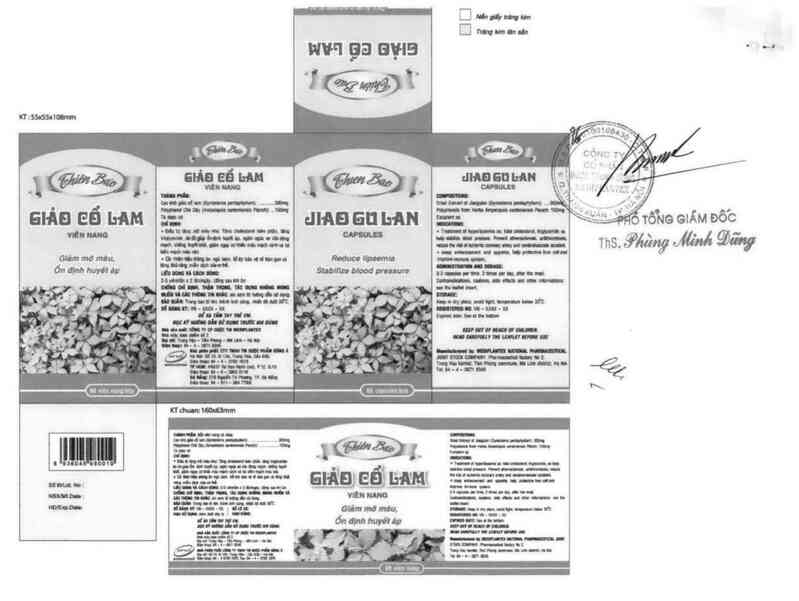 thông tin, cách dùng, giá thuốc Thiên bảo giảo cổ lam - ảnh 0