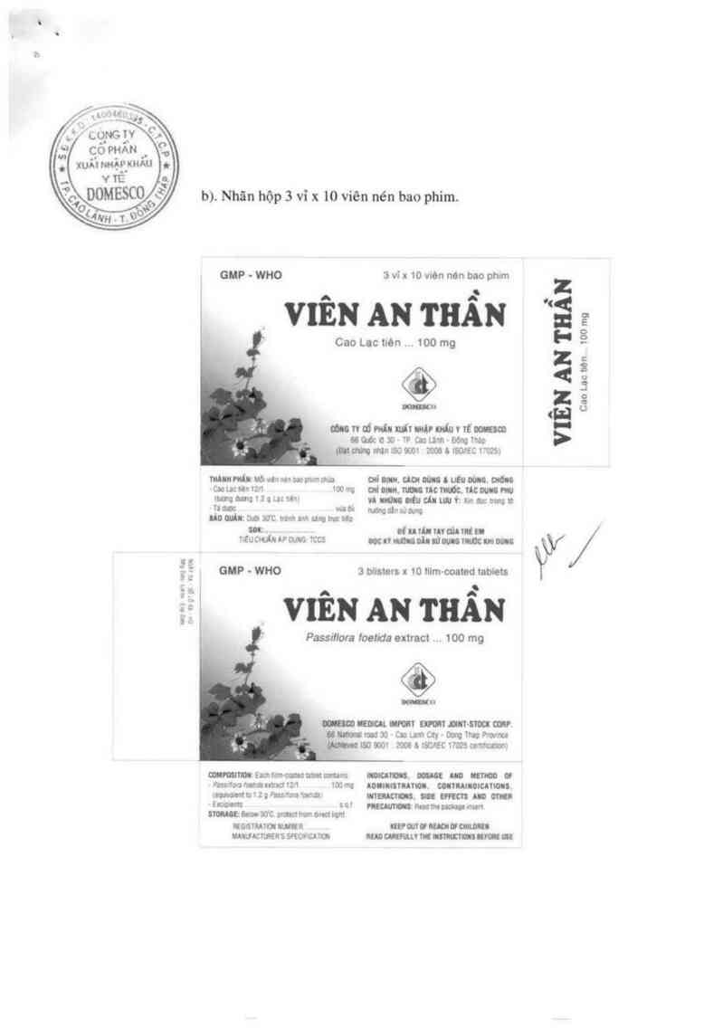 thông tin, cách dùng, giá thuốc Viên an thần - ảnh 2