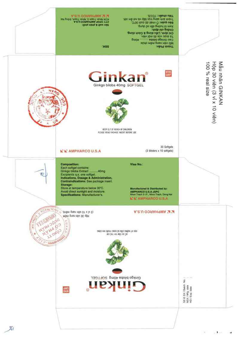 thông tin, cách dùng, giá thuốc Ginkan - ảnh 0