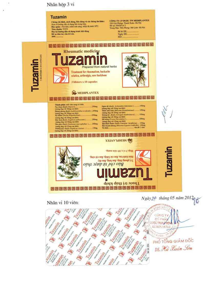 thông tin, cách dùng, giá thuốc Tuzamin - ảnh 0