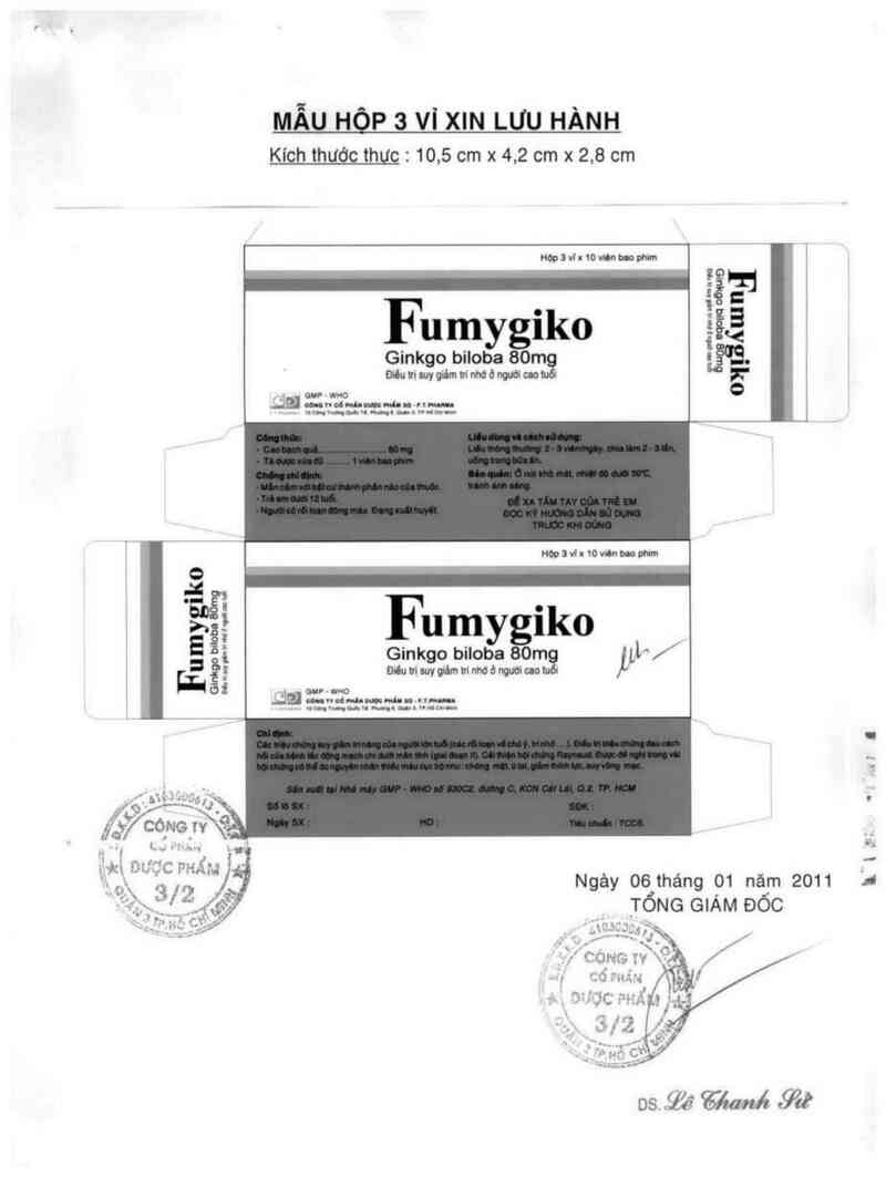 thông tin, cách dùng, giá thuốc Fumygiko - ảnh 1