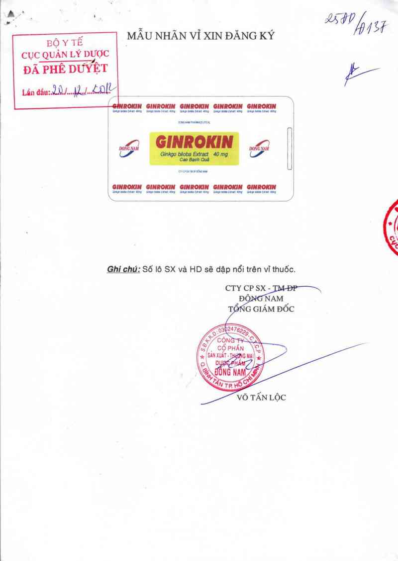 thông tin, cách dùng, giá thuốc Ginrokin 40 mg - ảnh 0