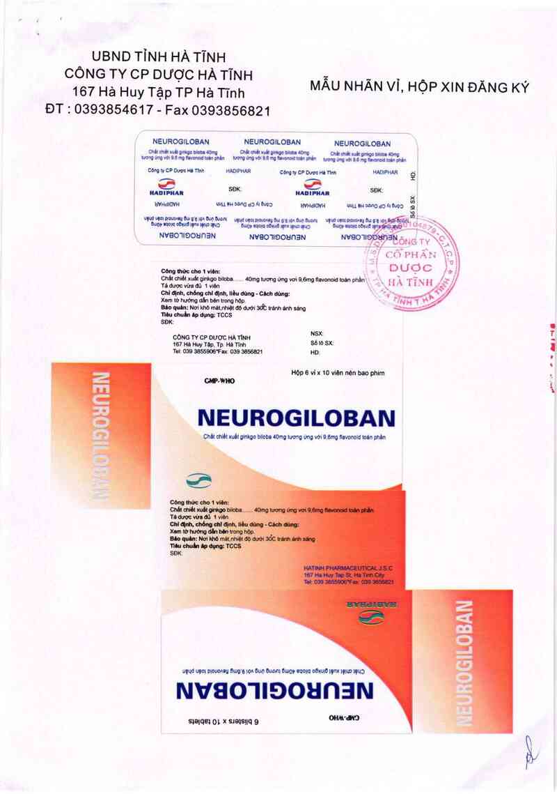 thông tin, cách dùng, giá thuốc Neurogiloban - ảnh 1