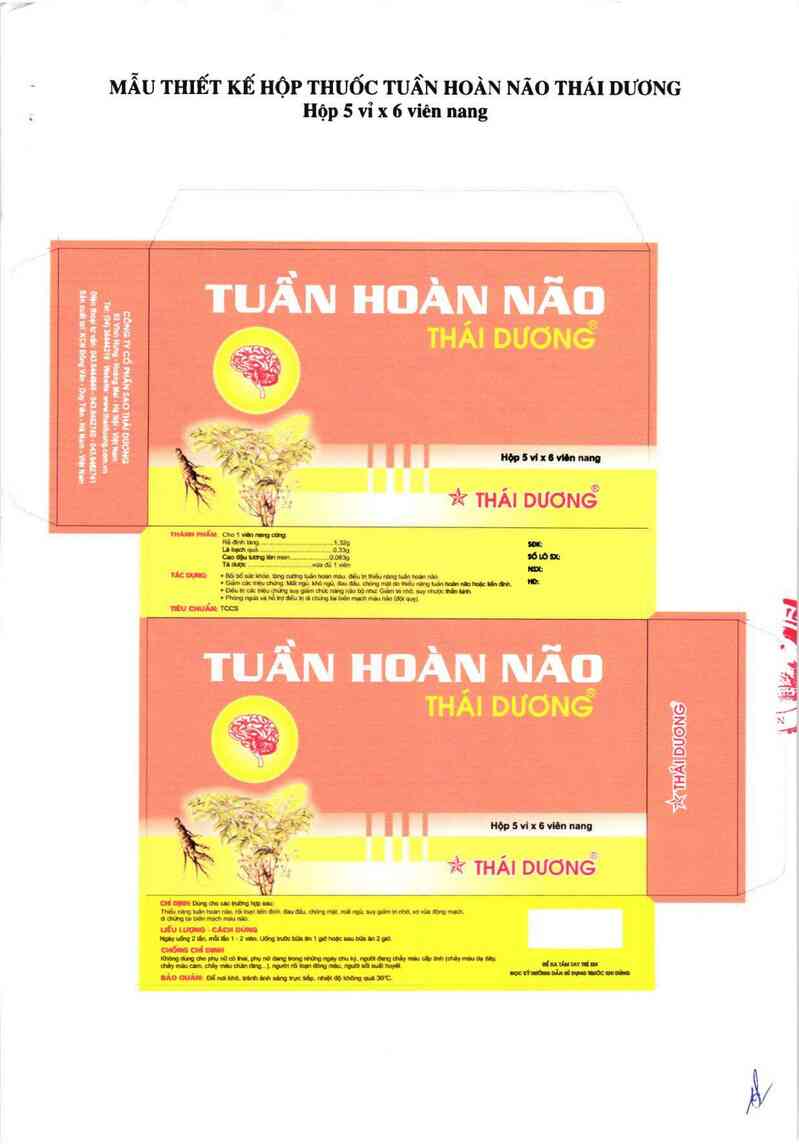 thông tin, cách dùng, giá thuốc Tuần hoàn não Thái Dương - ảnh 2