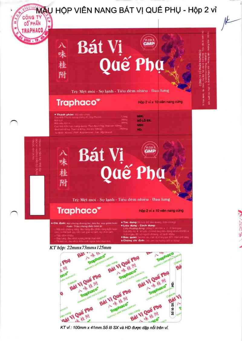 thông tin, cách dùng, giá thuốc Bát vị quế phụ - ảnh 1