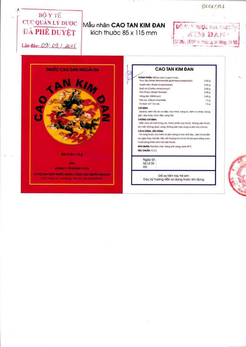 thông tin, cách dùng, giá thuốc Cao tan kim đan - ảnh 0