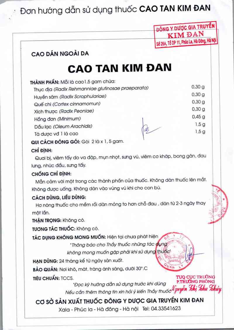 thông tin, cách dùng, giá thuốc Cao tan kim đan - ảnh 1