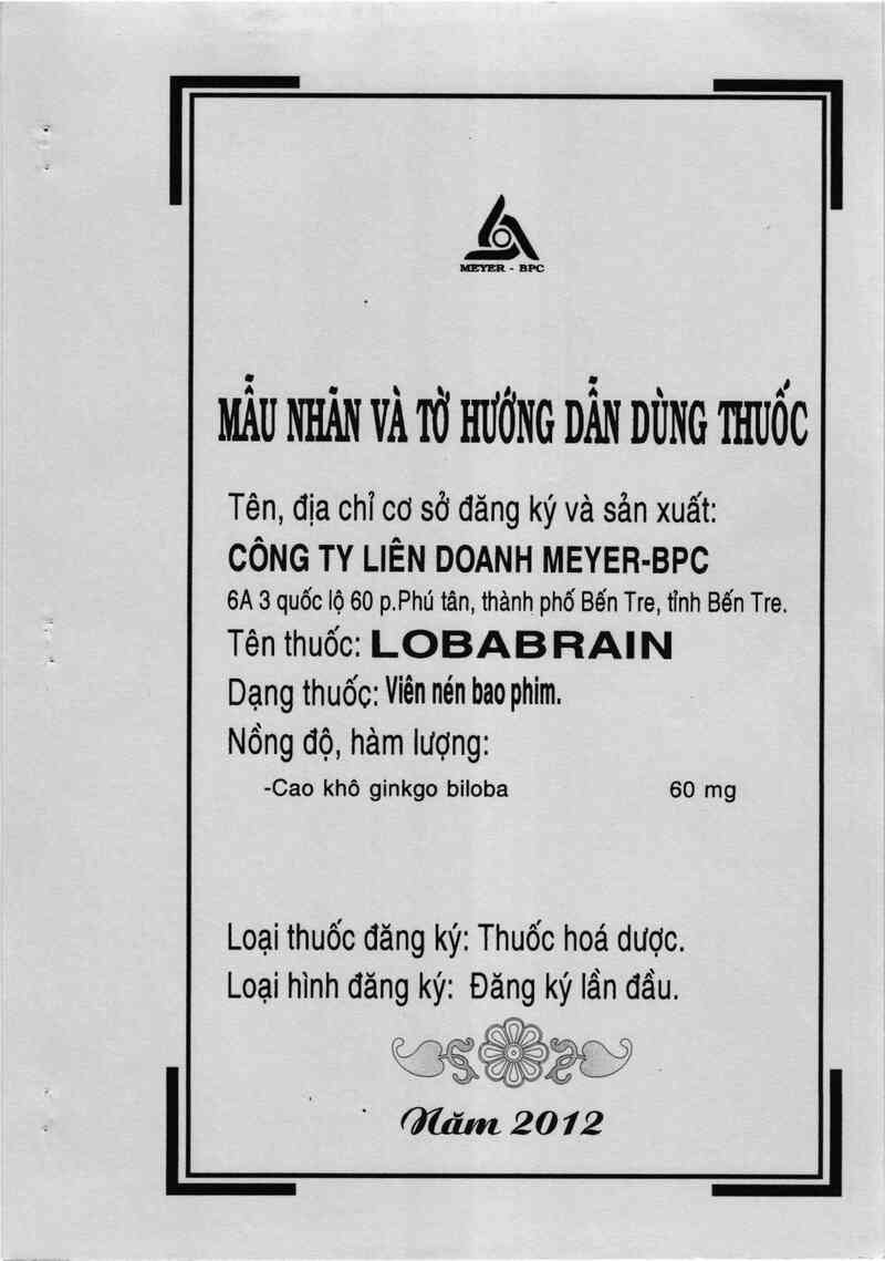 thông tin, cách dùng, giá thuốc Lobabrain - ảnh 0