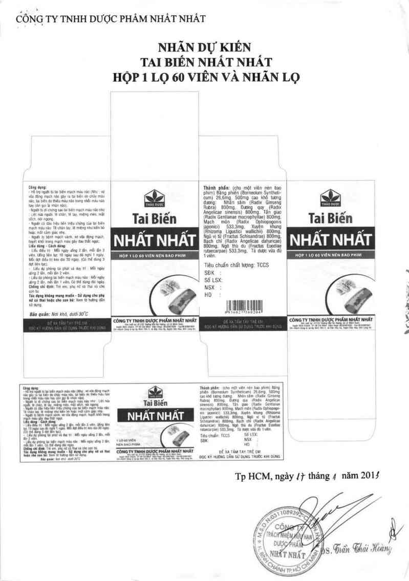 thông tin, cách dùng, giá thuốc Tai biến Nhất Nhất - ảnh 3