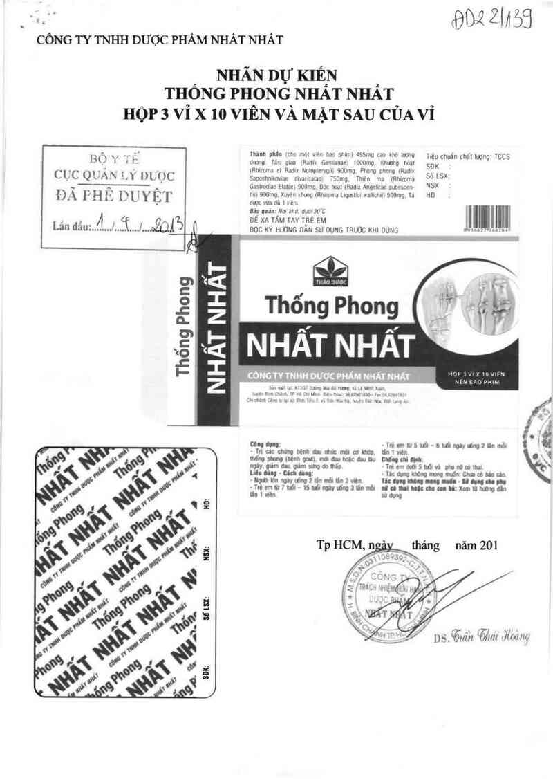 thông tin, cách dùng, giá thuốc Thống phong Nhất Nhất - ảnh 0