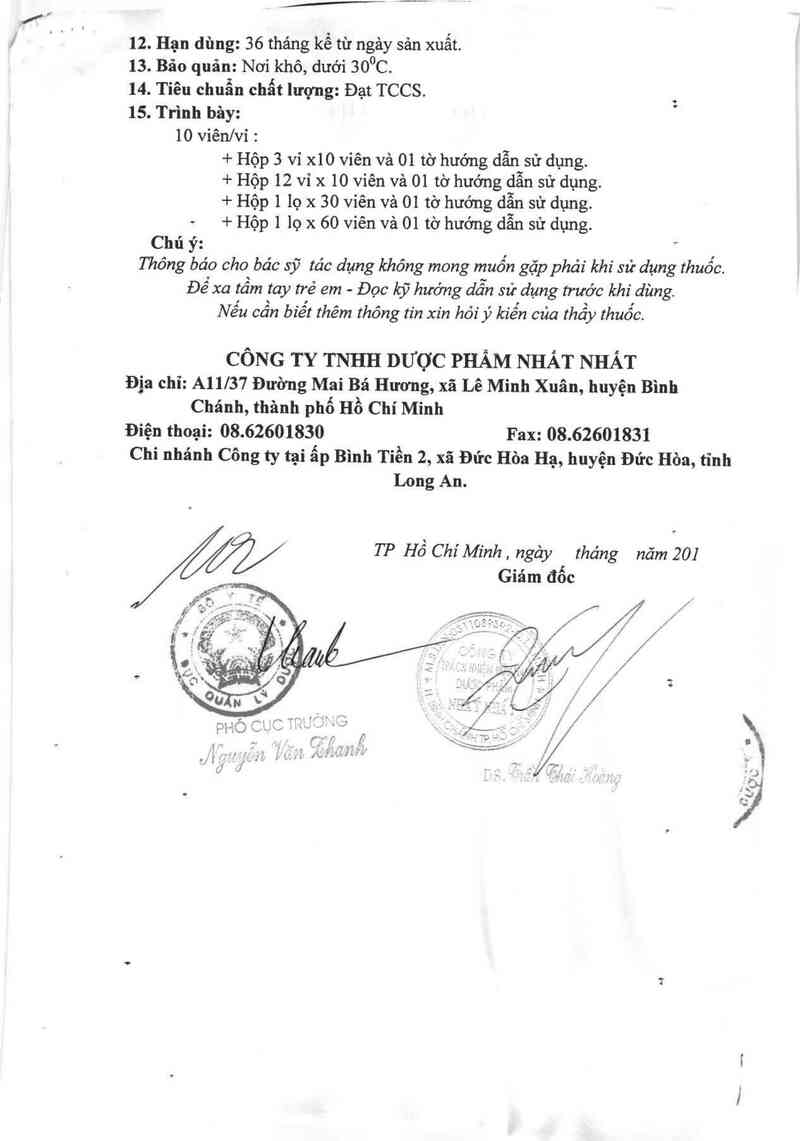 thông tin, cách dùng, giá thuốc Thống phong Nhất Nhất - ảnh 5