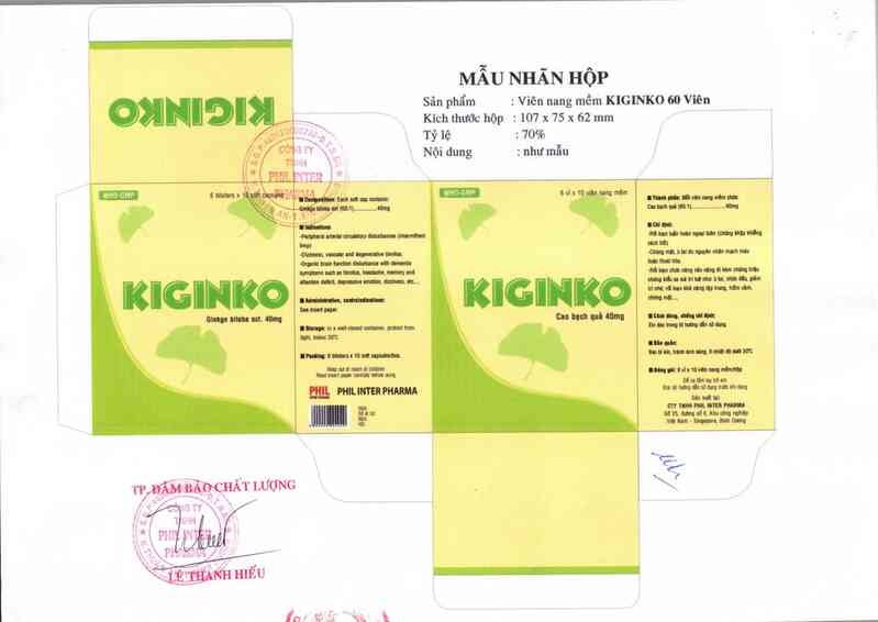 thông tin, cách dùng, giá thuốc Kiginko - ảnh 1