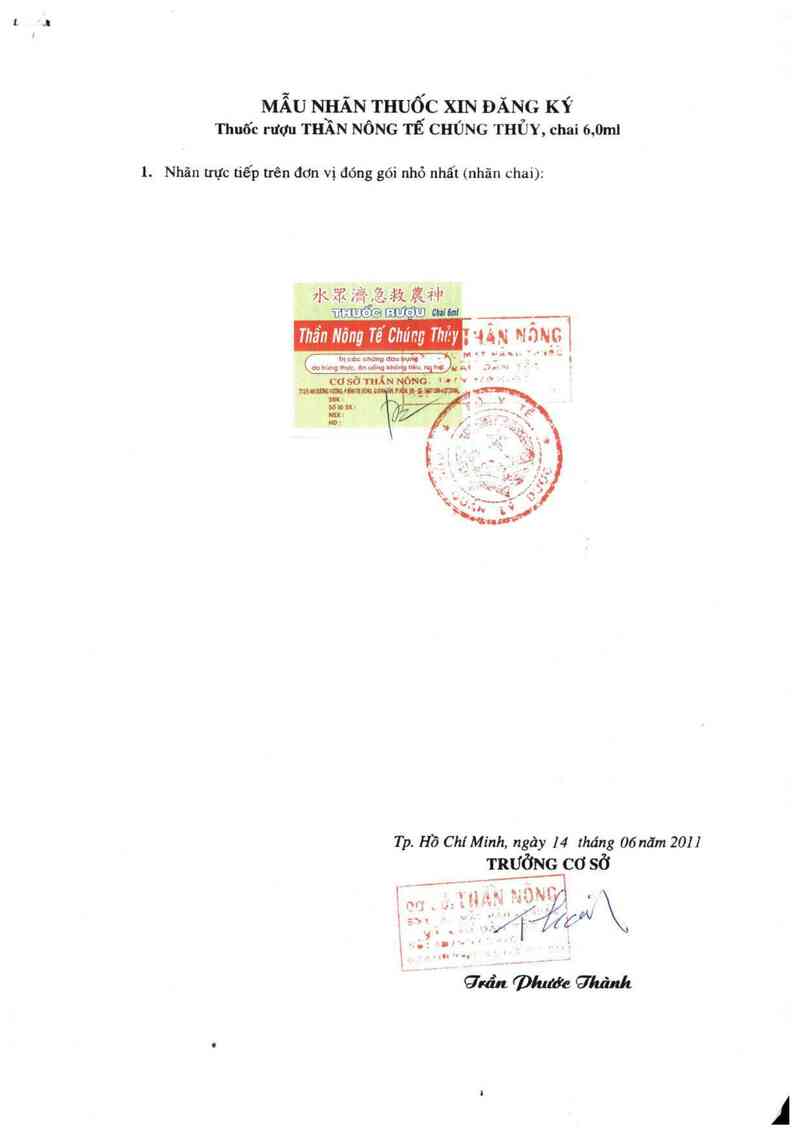 thông tin, cách dùng, giá thuốc Thuốc rượu Thần nông tế chúng thủy - ảnh 0