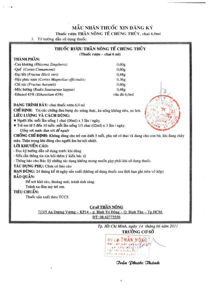 thông tin, cách dùng, giá thuốc Thuốc rượu Thần nông tế chúng thủy - ảnh 2