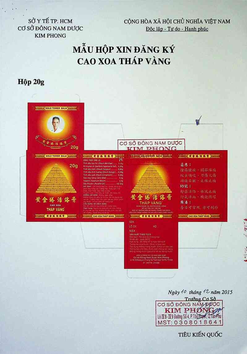 thông tin, cách dùng, giá thuốc Cao xoa tháp vàng - ảnh 3