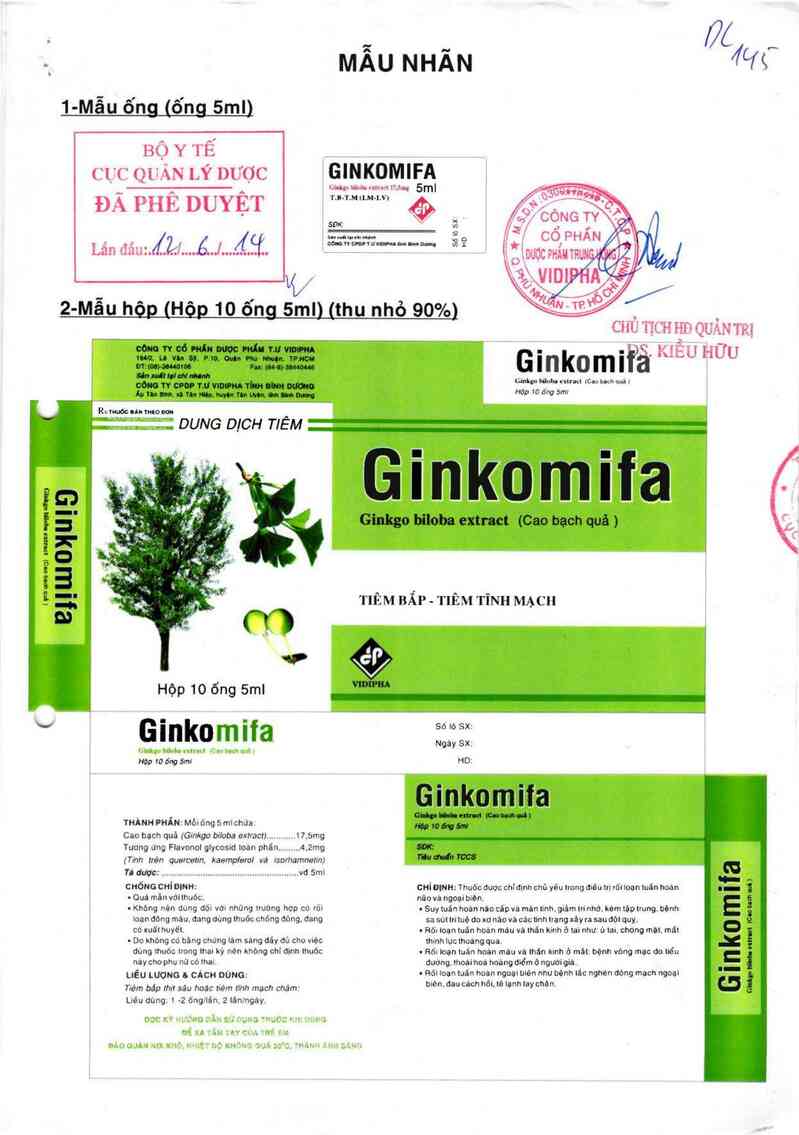 thông tin, cách dùng, giá thuốc Ginkomifa - ảnh 0
