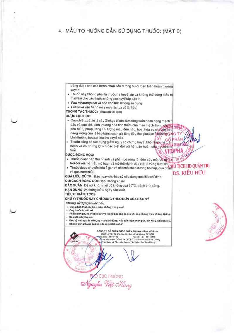 thông tin, cách dùng, giá thuốc Ginkomifa - ảnh 2