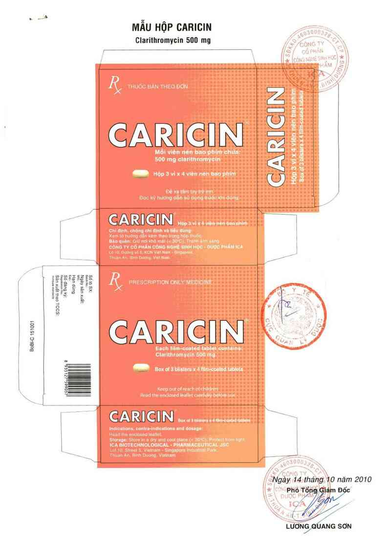 thông tin, cách dùng, giá thuốc Caricin - ảnh 0