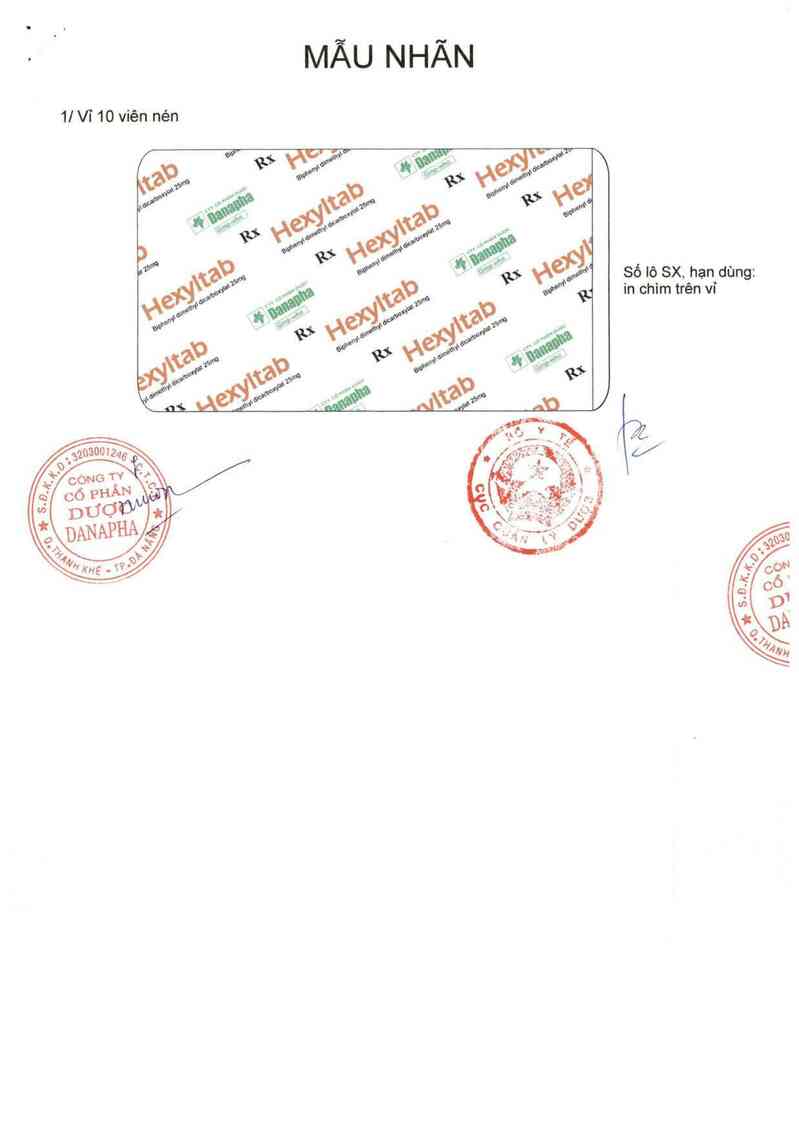 thông tin, cách dùng, giá thuốc Hexyltab - ảnh 0