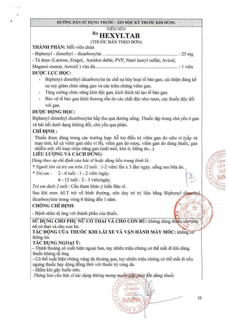 thông tin, cách dùng, giá thuốc Hexyltab - ảnh 2