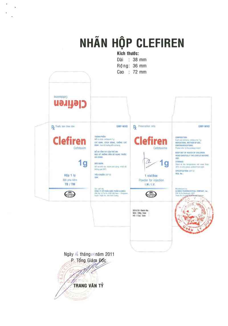 thông tin, cách dùng, giá thuốc Clefiren - ảnh 0