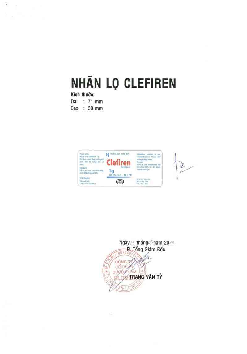 thông tin, cách dùng, giá thuốc Clefiren - ảnh 1