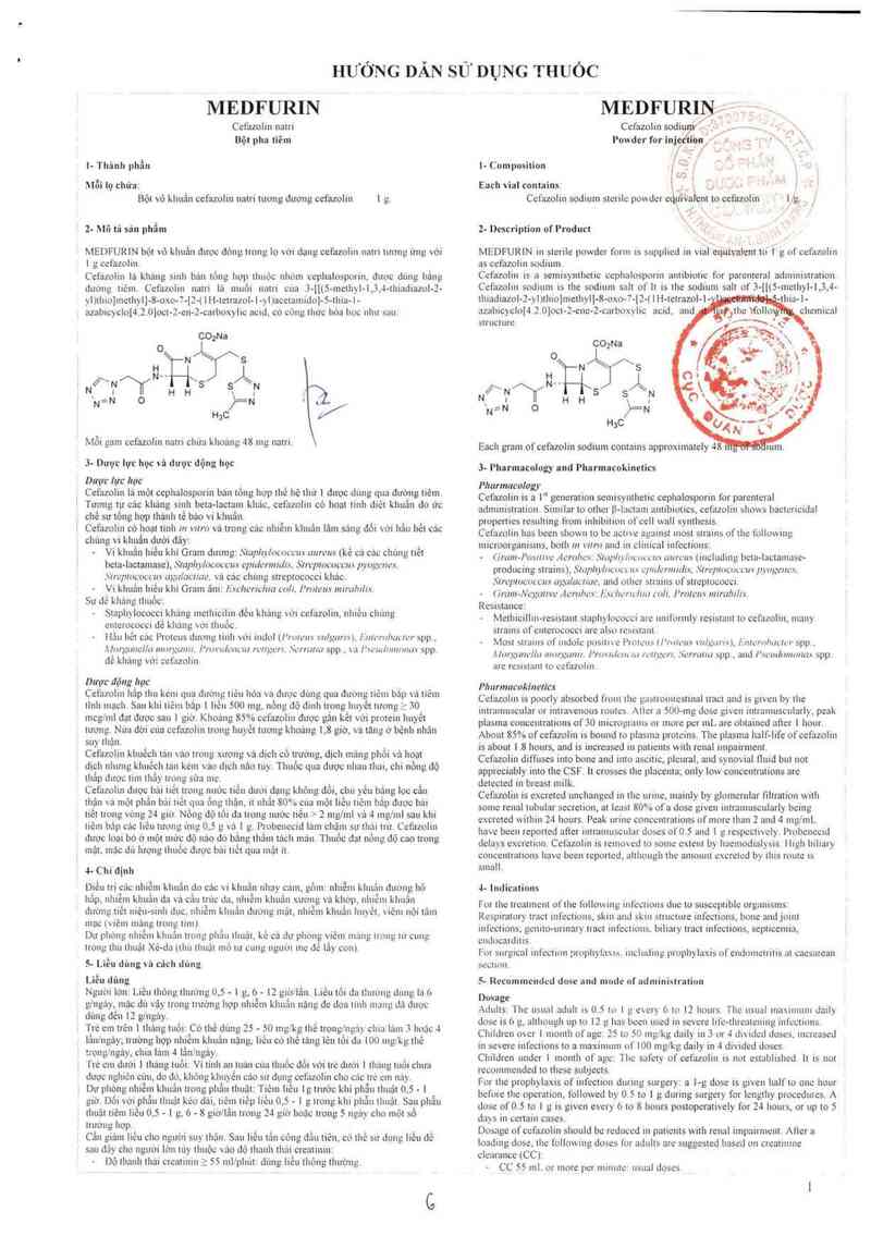 thông tin, cách dùng, giá thuốc Medfurin - ảnh 2