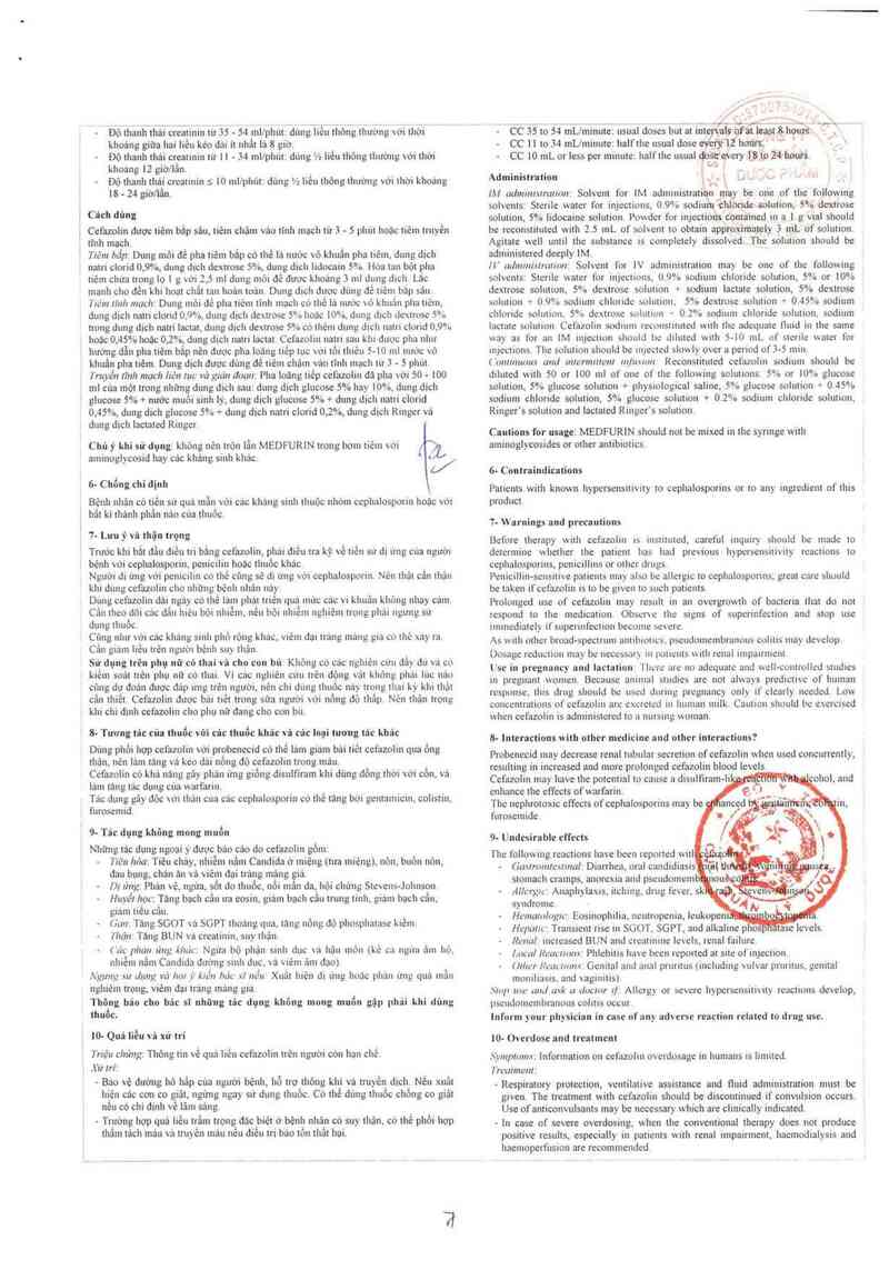 thông tin, cách dùng, giá thuốc Medfurin - ảnh 3