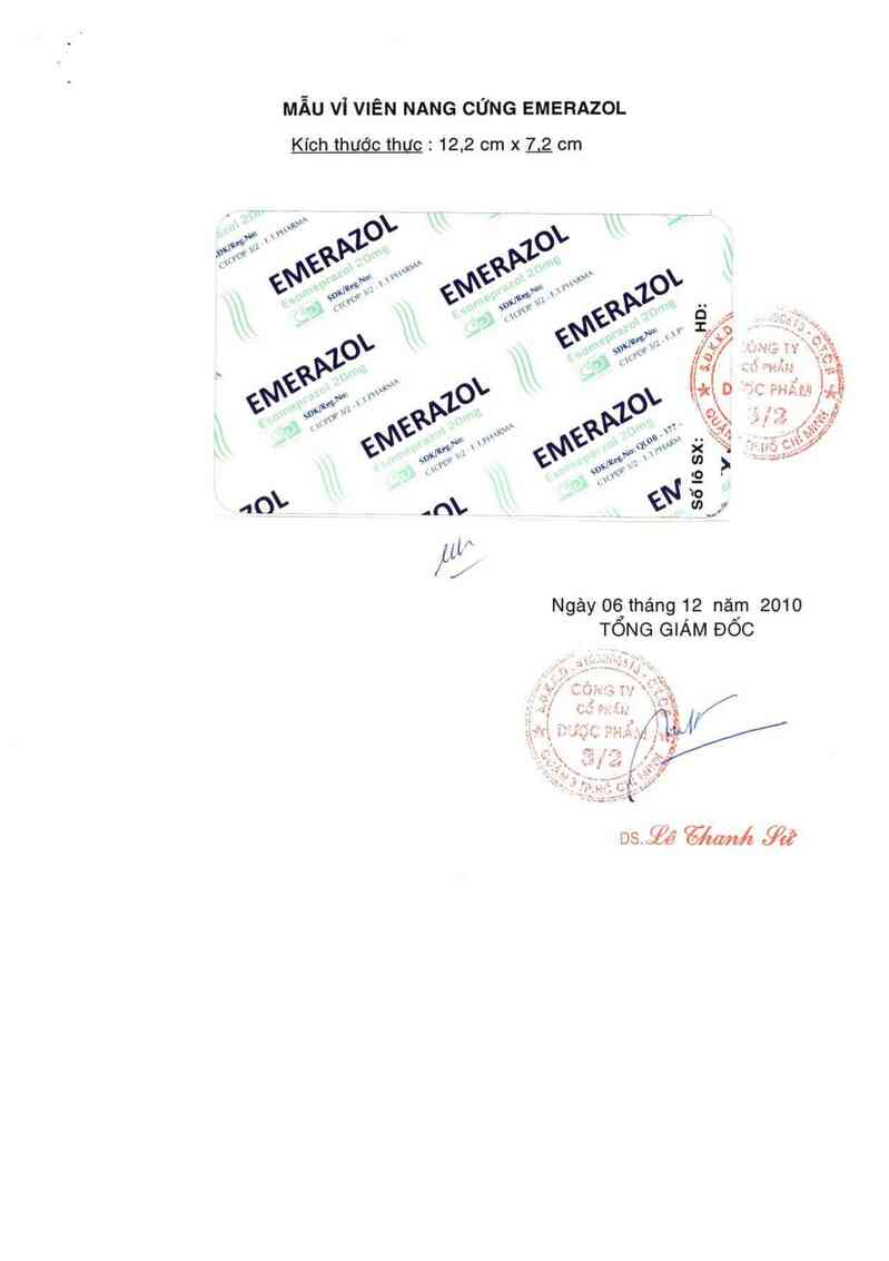 thông tin, cách dùng, giá thuốc Emerazol - ảnh 1