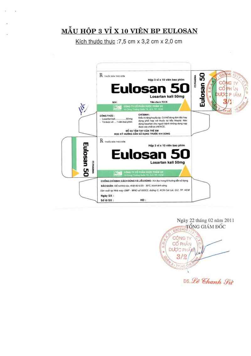 thông tin, cách dùng, giá thuốc Eulosan 50 - ảnh 1