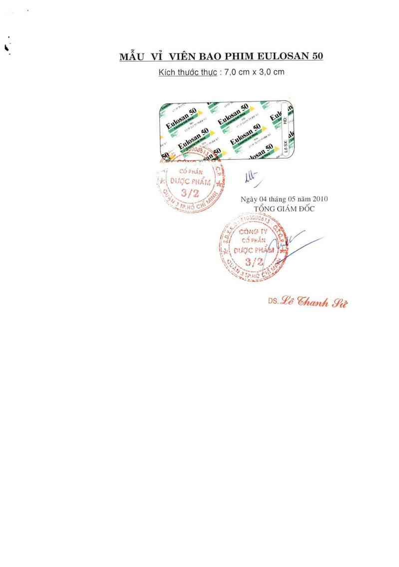 thông tin, cách dùng, giá thuốc Eulosan 50 - ảnh 3
