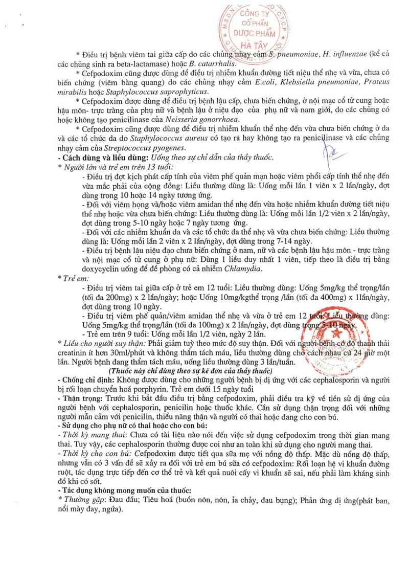 thông tin, cách dùng, giá thuốc Cymodo-200 - ảnh 2