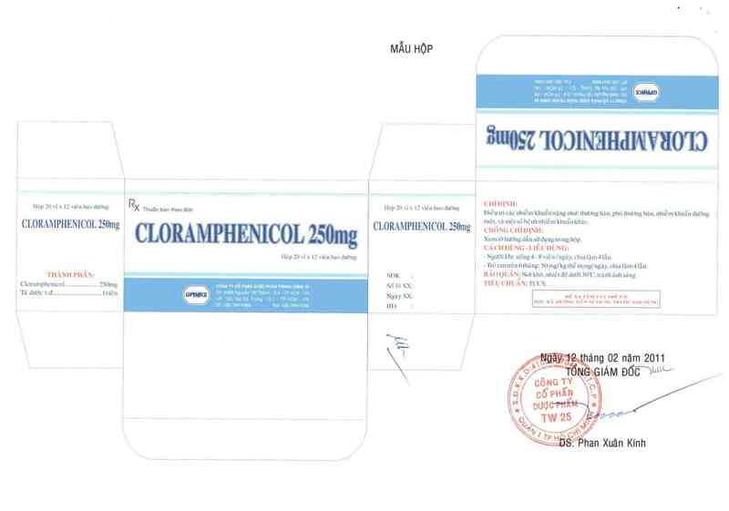 thông tin, cách dùng, giá thuốc Cloramphenicol 250 mg - ảnh 2
