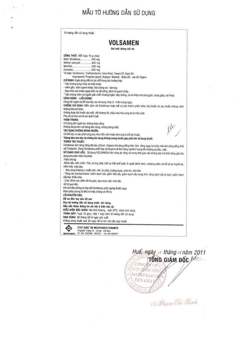 thông tin, cách dùng, giá thuốc Volsamen - ảnh 1