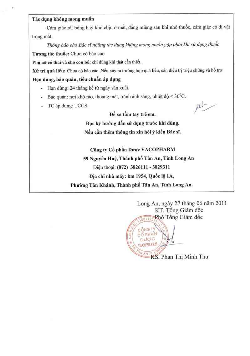 thông tin, cách dùng, giá thuốc VacoCipdex 0,3% - ảnh 3