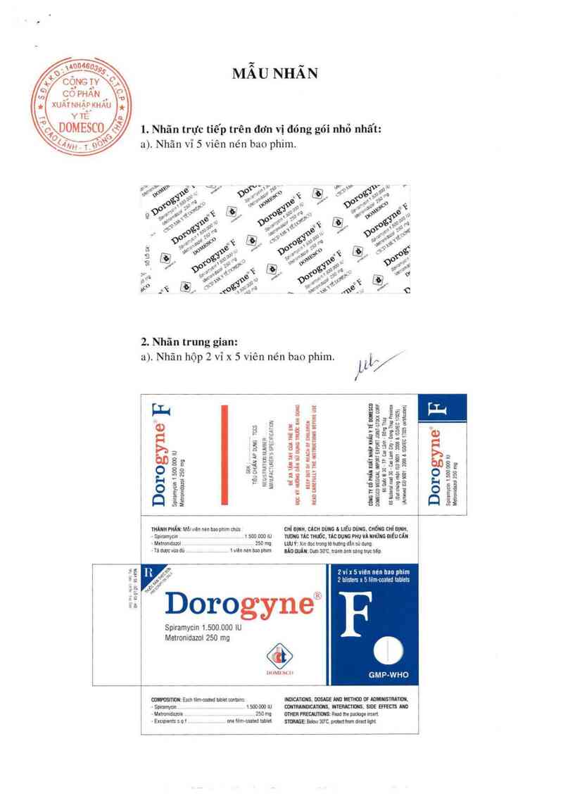 thông tin, cách dùng, giá thuốc Dorogyne F - ảnh 0