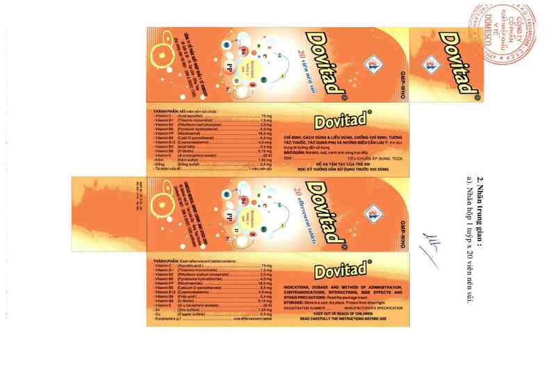 thông tin, cách dùng, giá thuốc Dovitad - ảnh 1