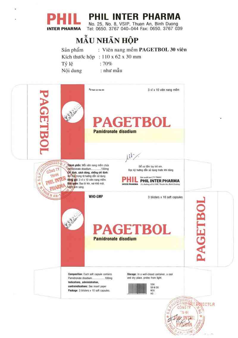 thông tin, cách dùng, giá thuốc Pagetbol - ảnh 0