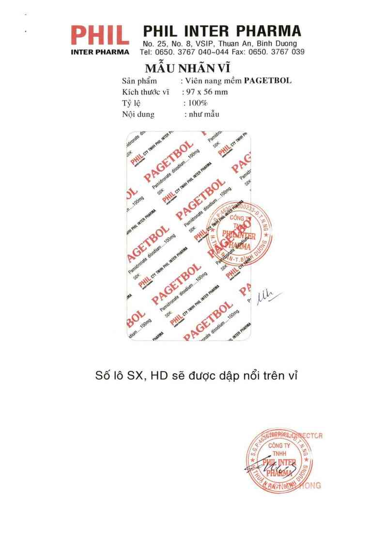 thông tin, cách dùng, giá thuốc Pagetbol - ảnh 1