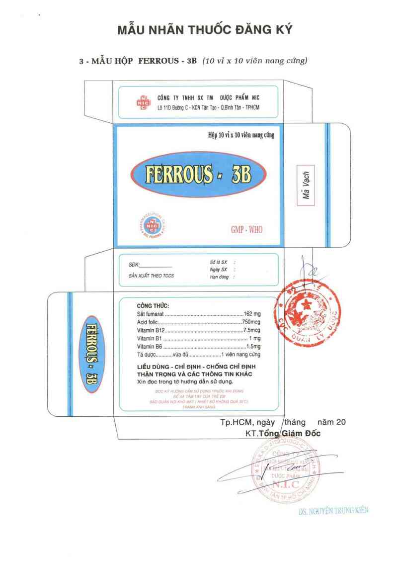 thông tin, cách dùng, giá thuốc Ferrous-3B - ảnh 2