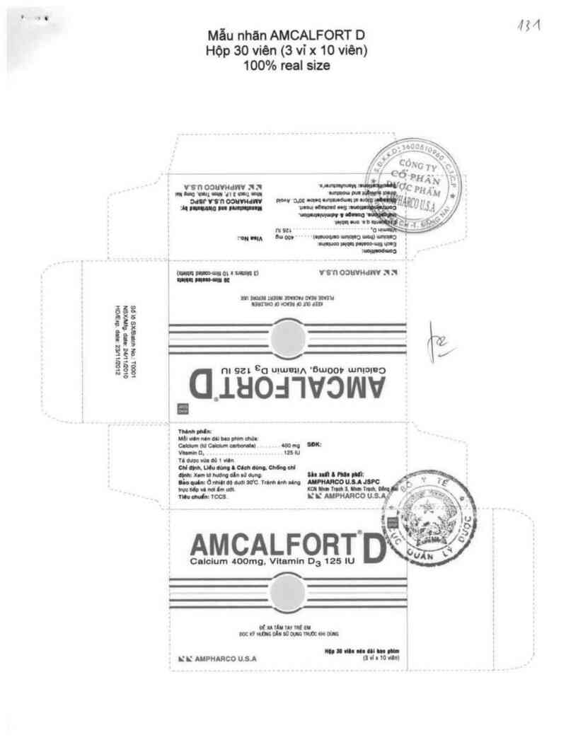 thông tin, cách dùng, giá thuốc Amcalfort D - ảnh 0