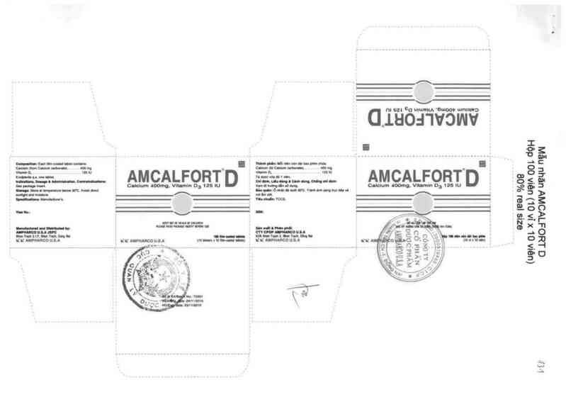 thông tin, cách dùng, giá thuốc Amcalfort D - ảnh 1
